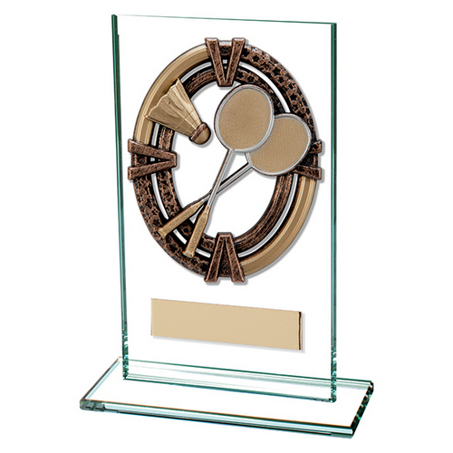 Maverick Legacy Badminton Jade Glass Trophy | 140mm |
