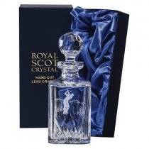 Royal Scot Crystal Highland Decanter |Engraved Panel | 75cl | Cased | Personalised Box | G18