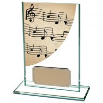 Colour Curve Music Jade Glass Trophy | 125mm |