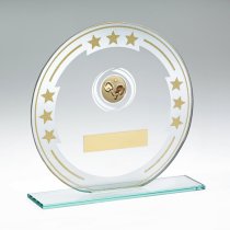Golden Star Glass Table Tennis Trophy | 140mm