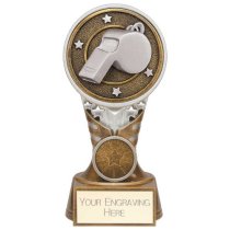 Ikon Tower Referee Trophy | Antique Silver & Gold | 150mm | G24