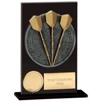 Euphoria Hero Glass Darts Trophy | Jet Black | 125mm |