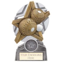 The Stars Bowls Plaque Trophy | Silver & Gold | 130mm | G9