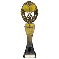 Maverick Heavyweight Tennis Trophy | Black & Gold | 230mm | G5