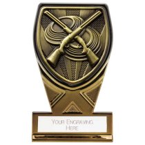Fusion Cobra Clay Pigeon Shooting Trophy | Black & Gold | 110mm | G9