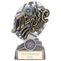 The Stars Music Plaque Trophy | Silver & Gold | 150mm | G9