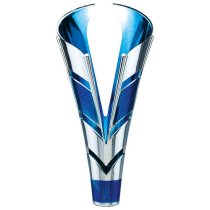 Ranger Premium Silver & Blue Trophy Cup | Marble Base | 280mm | S6