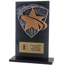 Jet Glass Shield Star Trophy | 140mm | G25