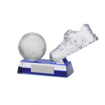 Legacy Football Boot & Ball Crystal Trophy | 100mm | S9