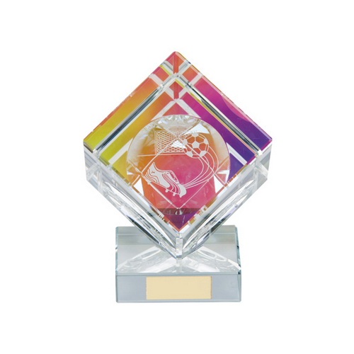 Victorious Football Crystal Cube Trophy | 105mm | S5
