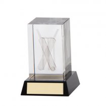 Conquest Cricket 3D Crystal Trophy | 90mm | G6
