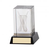 Conquest Cricket 3D Crystal Trophy | 100mm | G6
