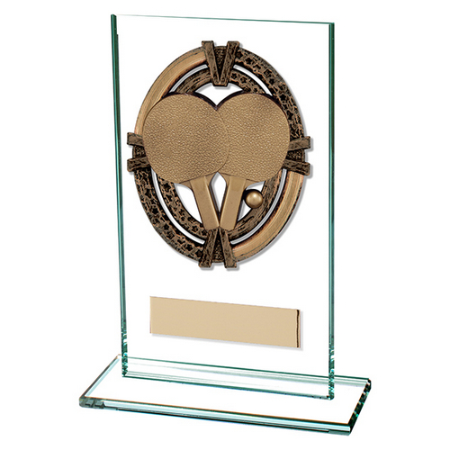 Maverick Legacy Table Tennis Jade Glass Trophy | 140mm |
