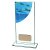 Colour Curve Swimming Jade Glass Trophy | 180mm |  - CR4828C
