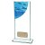 Colour Curve Swimming Jade Glass Trophy | 200mm |  - CR4828D