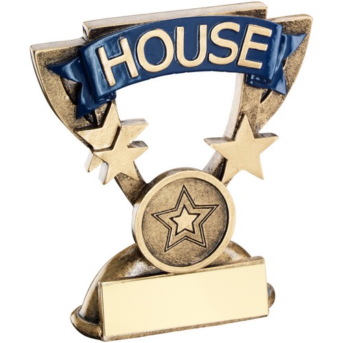 School House Mini Cup Trophy | Blue | 95mm |