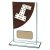 Colour Curve Dominoes Jade Glass Trophy | 140mm |  - CR4623A