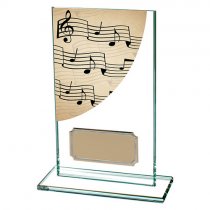 Colour Curve Music Jade Glass Trophy | 140mm |