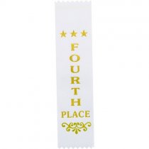 Recognition 4th Place Ribbon | White | 200x50mm