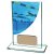 Colour Curve Swimming Jade Glass Trophy | 125mm |  - CR4828AA