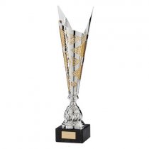 Nebula Laser Cut Silver & Gold Trophy Cup | 465mm | E15175E