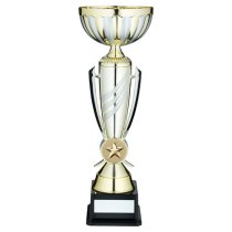Gold/Matt Silver 3 Stripe Trophy Cup | 349mm