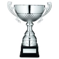 Silver Half Bowl Trophy Cup With Handles | 425mm