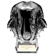 Invincible Heavyweight Football Trophy | Carbon & Platinum | 120mm | G6