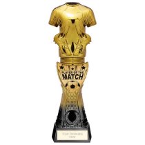 Fusion Viper Shirt Player of the Match Football Trophy | Black & Gold | 255mm | G7