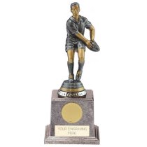 Cyclone Rugby Player Trophy | Male | Antique Silver | 205mm |
