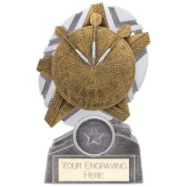The Stars Darts Plaque Trophy | Silver & Gold | 130mm | G9