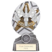 The Stars Motorsport Spark Plaque Trophy | Silver & Gold | 170mm | G25