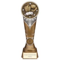 Ikon Tower Boxing Trophy | Antique Silver & Gold | 225mm | G24