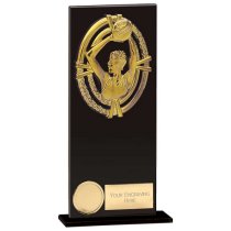 Maverick Fusion Netball Trophy | Black Glass | 200mm |