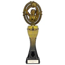 Maverick Heavyweight Netball Trophy | Black & Gold | 230mm | G5