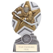 The Stars Ice Hockey Plaque Trophy | Silver & Gold | 150mm | G9