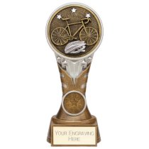 Ikon Tower Cycling Trophy | Antique Silver & Gold | 175mm | G24