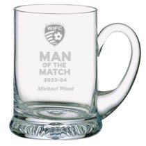 Shire County Engraved Crystal | Handmade Tankard 60cl | Man of the Match | Starburst Base | Gift Box