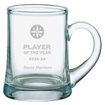 Shire County Engraved Crystal | Handmade Cask Ale Tankard 65cl | Player of the Year | Gift Box
