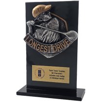 Jet Glass Falcon Golf Trophy | Longest Drive | 140mm | G25
