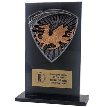 Jet Glass Shield Welsh Trophy | 140mm | G25